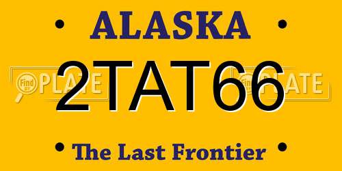 2TAT66 Alaska License Plate
