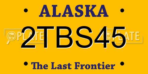2TBS45 Alaska License Plate