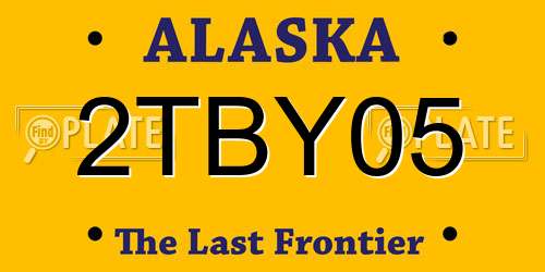 2TBY05 Alaska License Plate