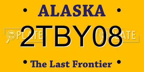 2TBY08 Alaska License Plate