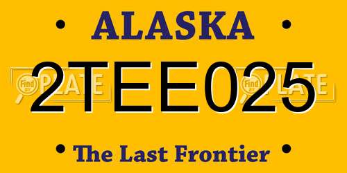2TEE025 Alaska License Plate