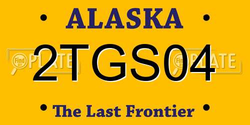2TGS04 Alaska License Plate