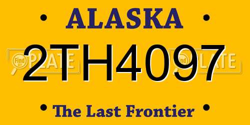 2TH4097 Alaska License Plate