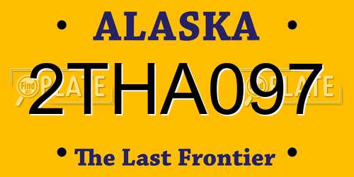 2THA097 Alaska License Plate