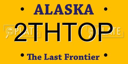 2THTOP Alaska License Plate