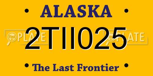 2TII025 Alaska License Plate