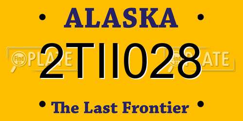 2TII028 Alaska License Plate