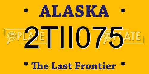 2TII075 Alaska License Plate