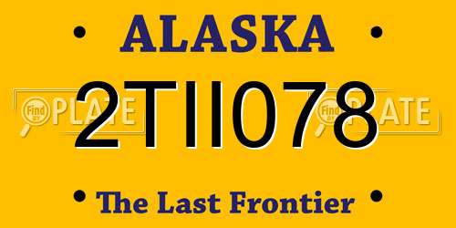 2TII078 Alaska License Plate
