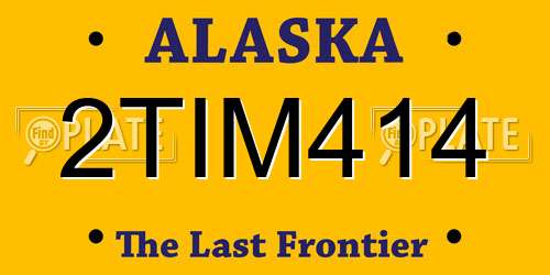 2TIM414 Alaska License Plate