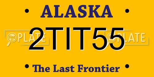 2TIT55 Alaska License Plate