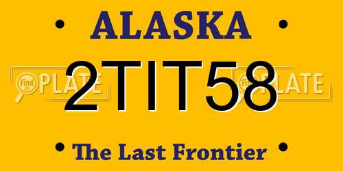 2TIT58 Alaska License Plate