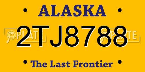 2TJ8788 Alaska License Plate