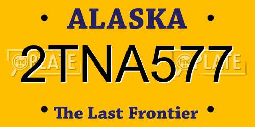 2TNA577 Alaska License Plate