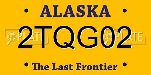 2TQG02 Alaska License Plate