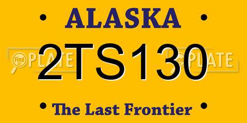 2TS130 Alaska License Plate