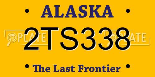 2TS338 Alaska License Plate