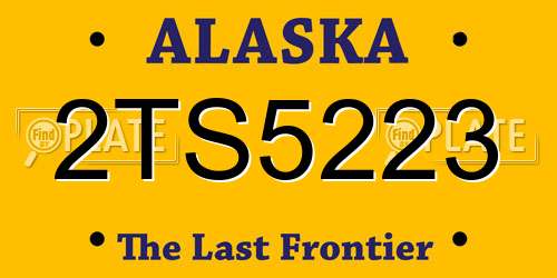 2TS5223 Alaska License Plate