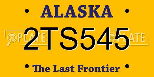 2TS545 Alaska License Plate