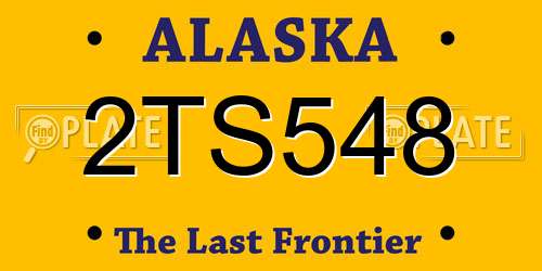 2TS548 Alaska License Plate