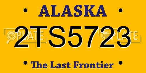 2TS5723 Alaska License Plate