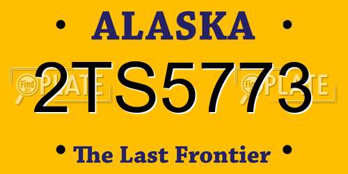 2TS5773 Alaska License Plate