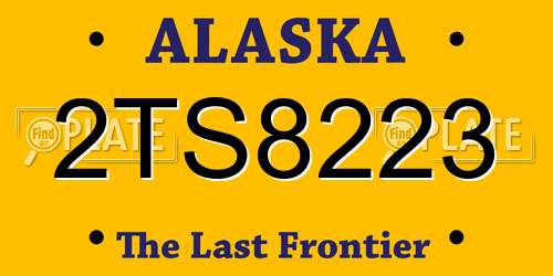 2TS8223 Alaska License Plate