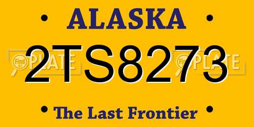 2TS8273 Alaska License Plate