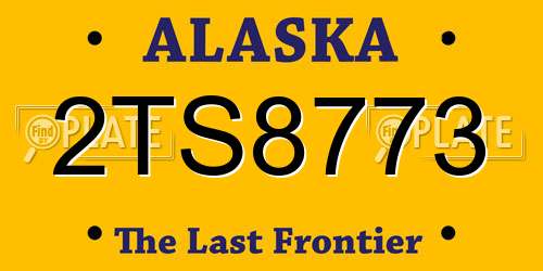 2TS8773 Alaska License Plate