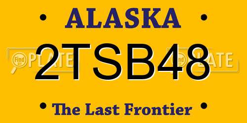 2TSB48 Alaska License Plate