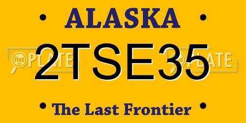 2TSE35 Alaska License Plate