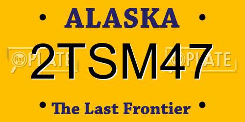 2TSM47 Alaska License Plate
