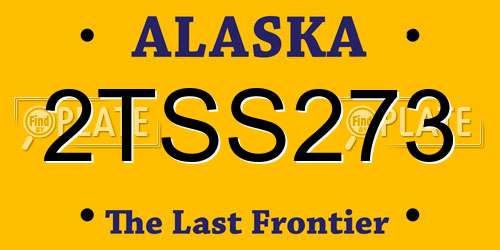2TSS273 Alaska License Plate