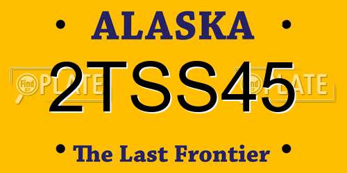 2TSS45 Alaska License Plate