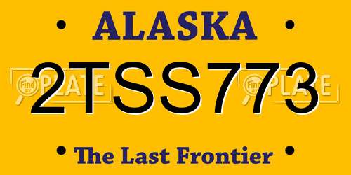 2TSS773 Alaska License Plate