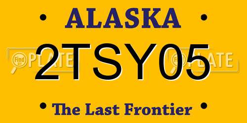 2TSY05 Alaska License Plate