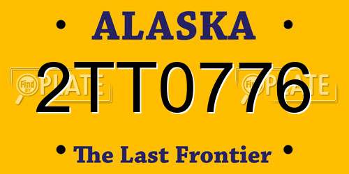 2TT0776 Alaska License Plate