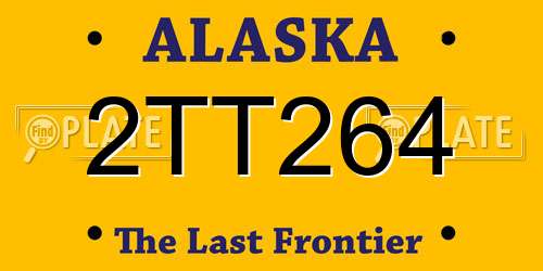 2TT264 Alaska License Plate