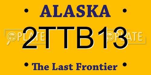 2TTB13 Alaska License Plate