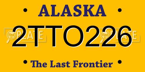 2TTO226 Alaska License Plate