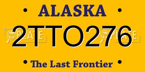 2TTO276 Alaska License Plate