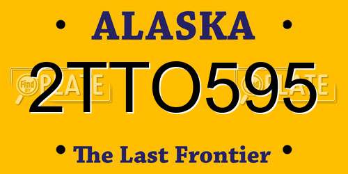 2TTO595 Alaska License Plate