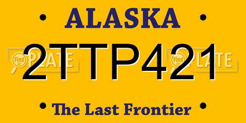 2TTP421 Alaska License Plate