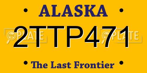2TTP471 Alaska License Plate