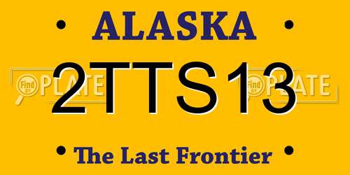 2TTS13 Alaska License Plate