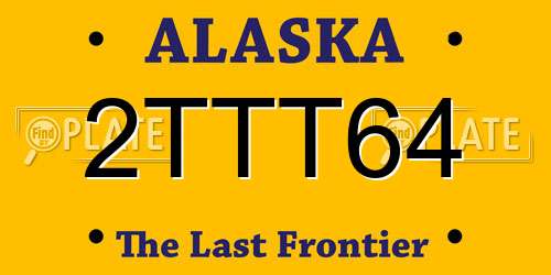 2TTT64 Alaska License Plate