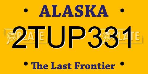 2TUP331 Alaska License Plate
