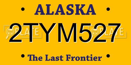 2TYM527 Alaska License Plate