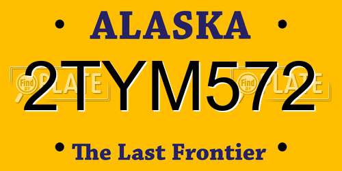 2TYM572 Alaska License Plate
