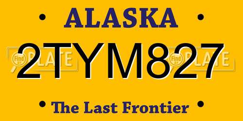 2TYM827 Alaska License Plate